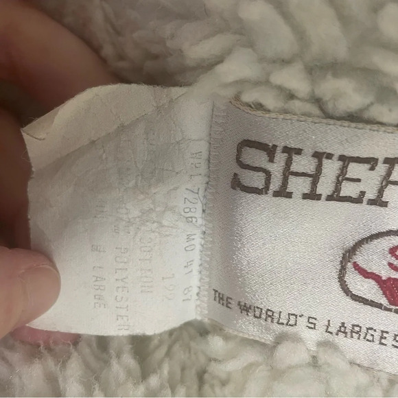 Sheplers Shearling Lined Denim Vest Womens large - Picture 7 of 8